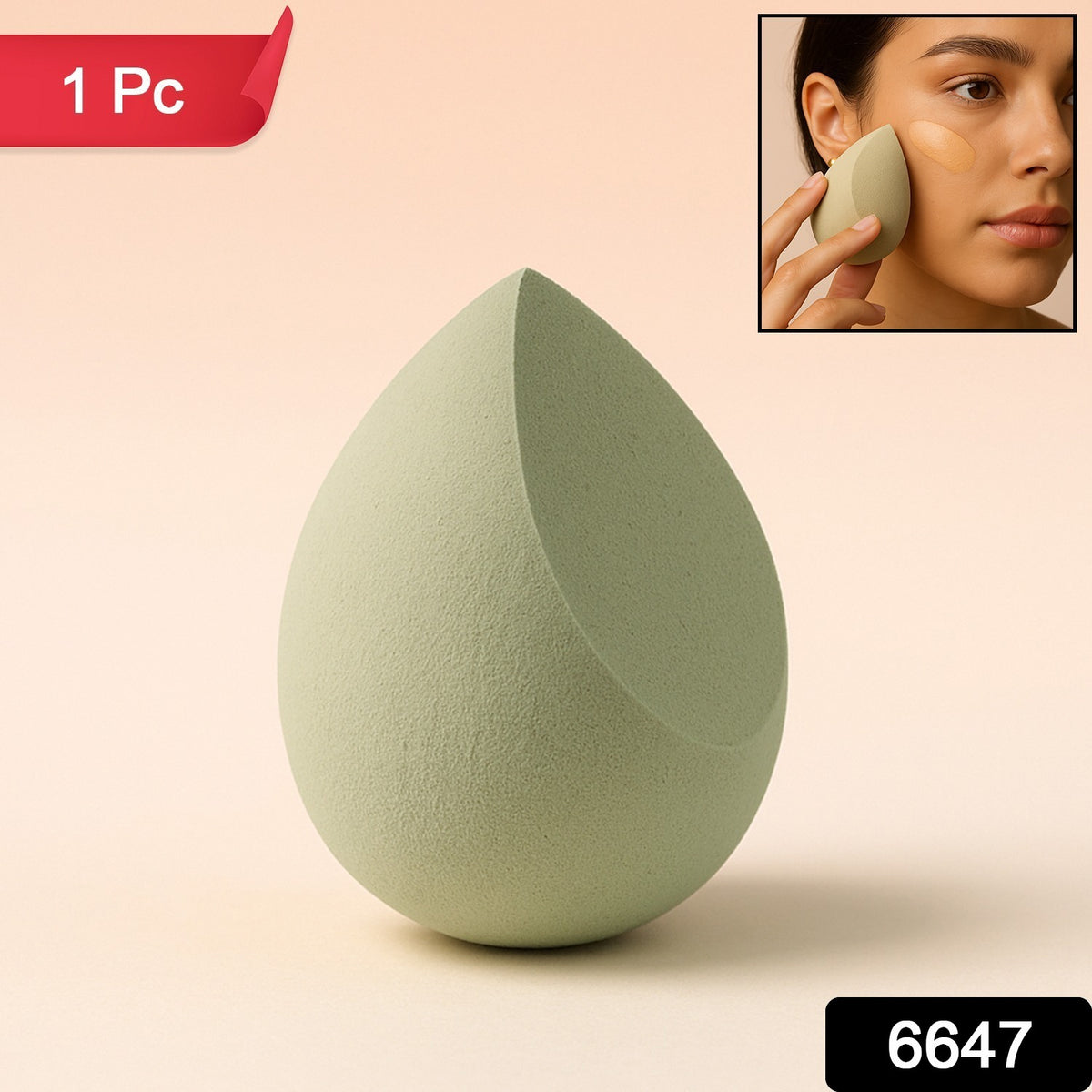 Makeup Sponge For Blending Liquid Foundations Powders And Creams (Multicolor  1 Pc)