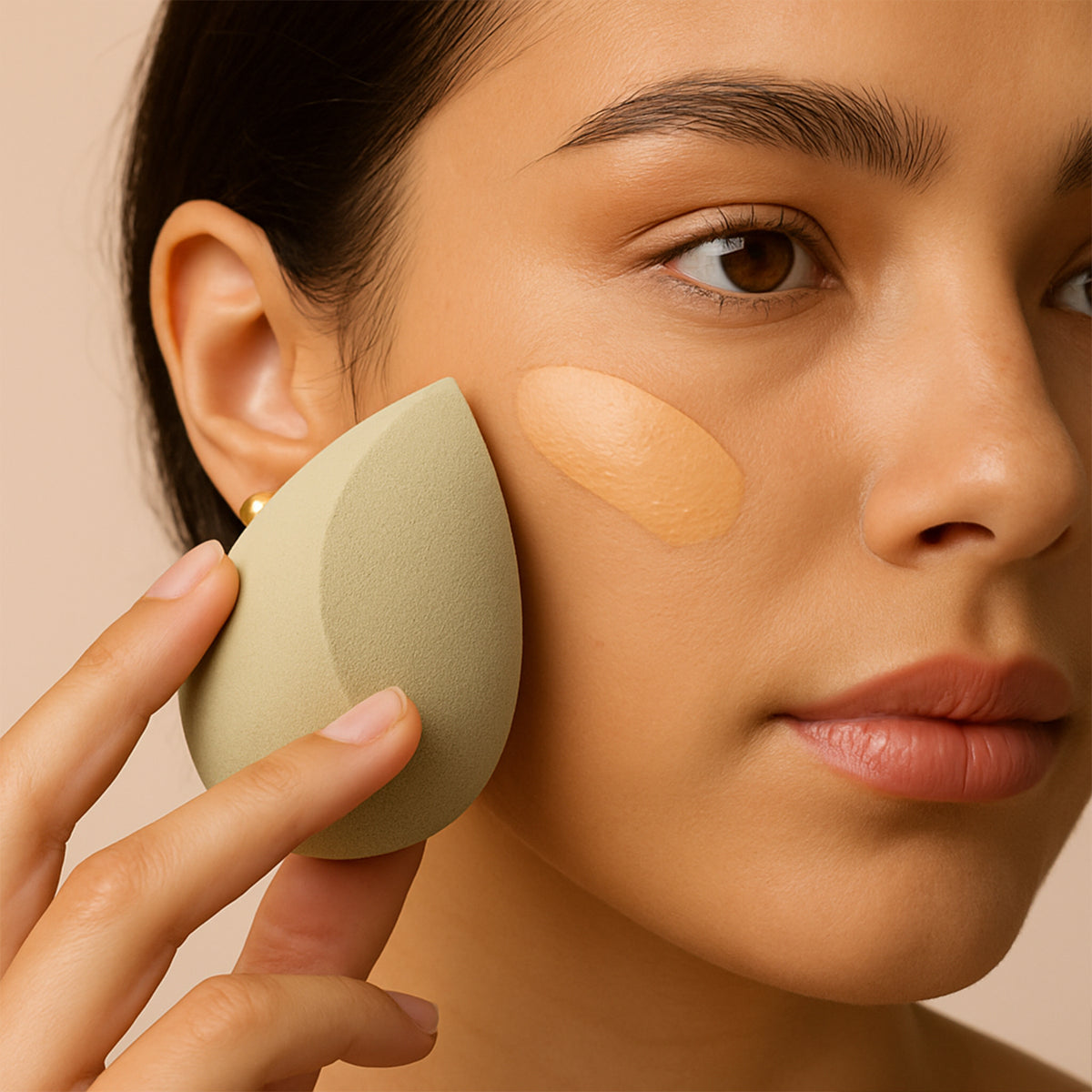 Makeup Sponge For Blending Liquid Foundations Powders And Creams (Multicolor  1 Pc)