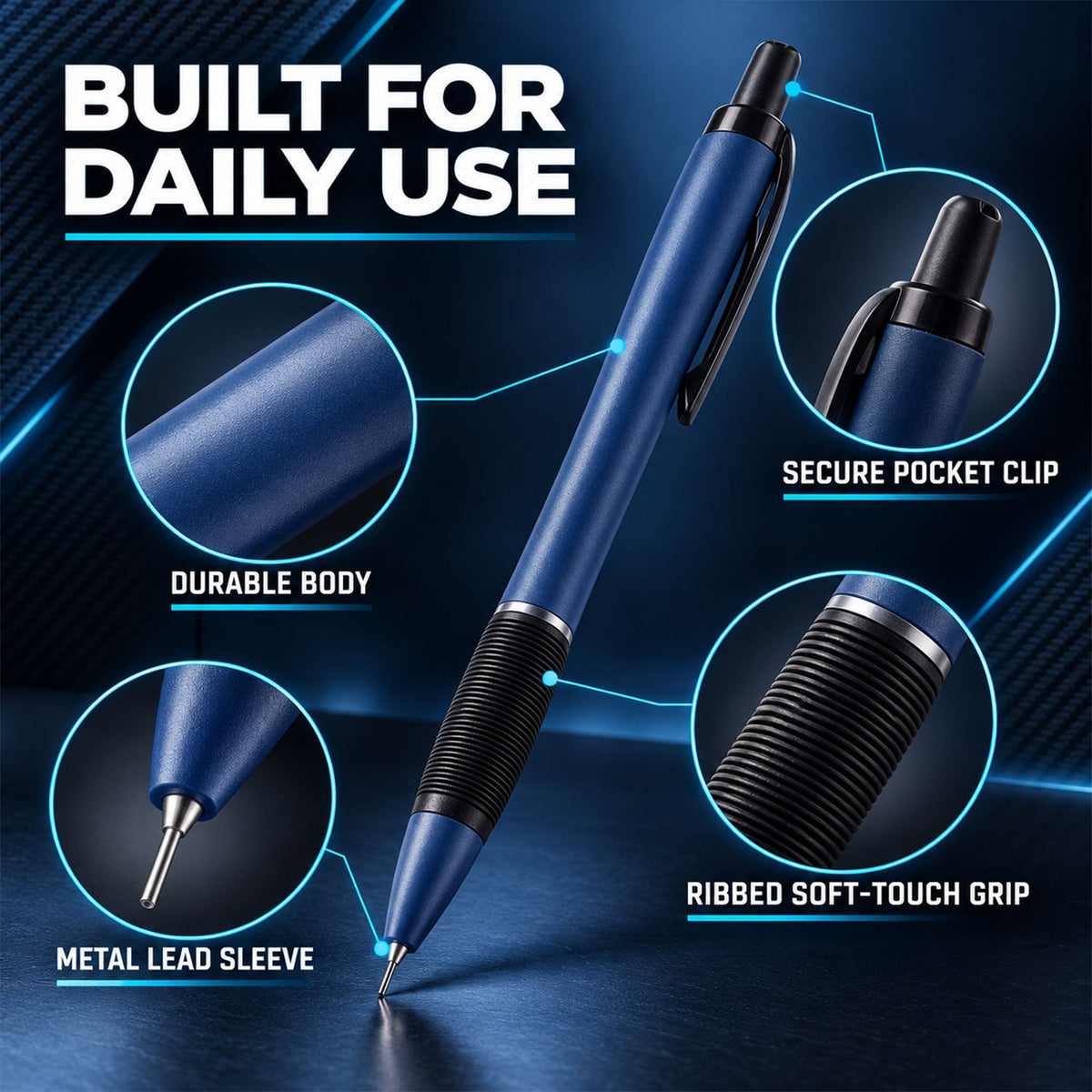 Camlin Grip Pro 0.5 Mm Mechanical Pencil  Soft Grip  Precise Writing
