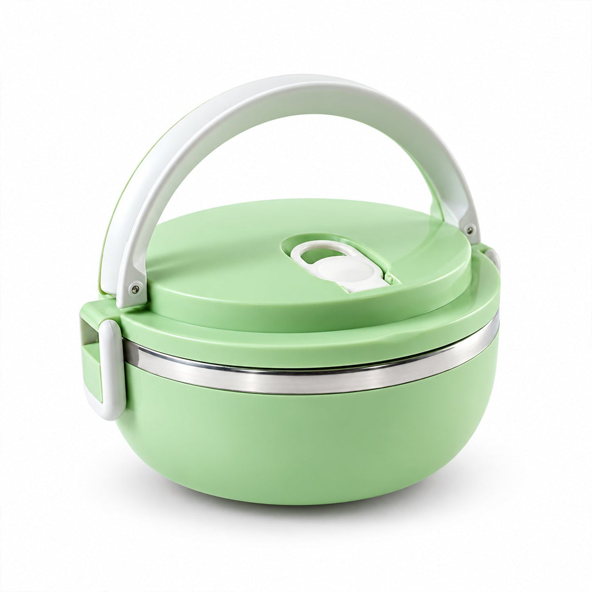 Single Layer Stainless Steel Inner Lunch Box With Carry Handle (700 Ml)