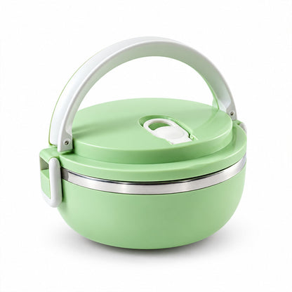 Single Layer Stainless Steel Inner Lunch Box With Carry Handle (700 Ml)