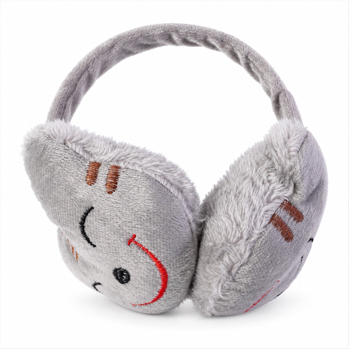 Smiley Plush Winter Warm Ear Muffs For Everyday Cold Weather Wear (1 Pc)