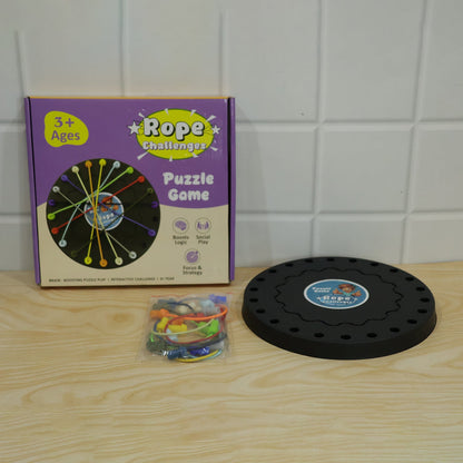 Kids Rope Challenge Puzzle Board Game For Logic Focus And Problem Solving Skills
