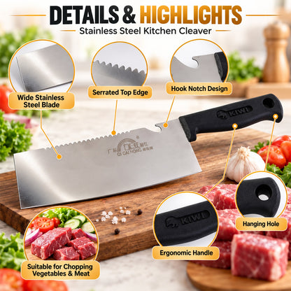 Small Stainless Steel Kitchen Cleaver Knife For Chopping (1 Pc)